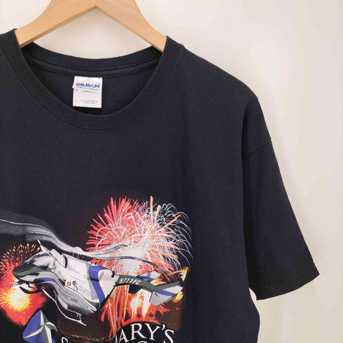 GILDAN ボディ St MARYS OF MICHIGAN ヘリコプター プリント S/S Tシャツ メンズ import:L