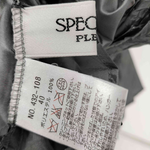 スペッシオ SPECCHIO Gプリーツ 長袖 スタンドネック ブラウス レディース JPN:40