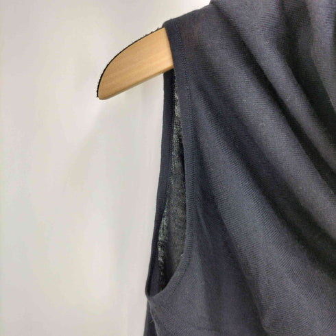 ワイズ Ys 18AW リネン コットン ノースリーブ 変形 ニット カットソー レディース JPN:2