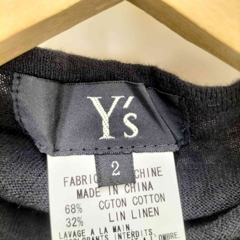 ワイズ Ys 18AW リネン コットン ノースリーブ 変形 ニット カットソー レディース JPN:2