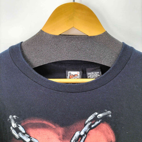 ace of hearts taken Chained Romantic Style Graphic T-shirt フロントプリントS/STシャツ メンズ JPN:XL