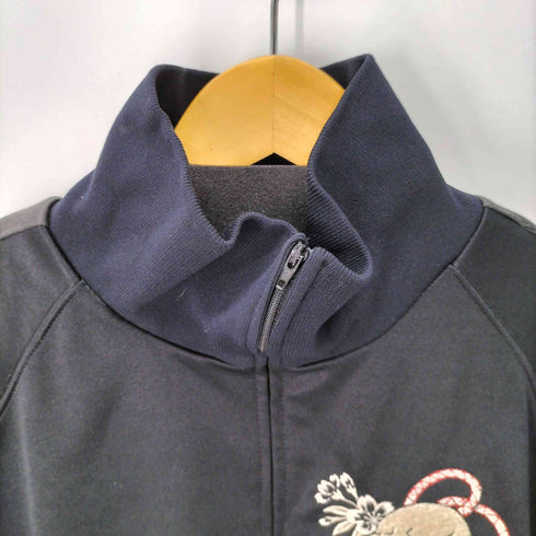 クロップドヘッズ CROPPED HEADS 両面刺繍 スカルツーフェイス トラックジャケット メンズ JPN:L
