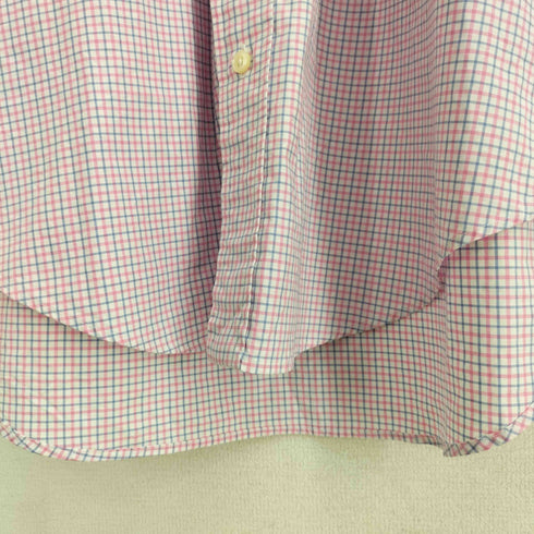 ラルフローレン RALPH LAUREN CLASSIC FIT チェック柄 ボタンダウン 半袖シャツ メンズ LL