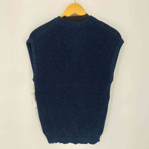 カルバンクラインジーンズ Calvin Klein Jeans 90S USA製 INDIGO DYED COTTON インディゴコットンニットベスト メンズ import:M