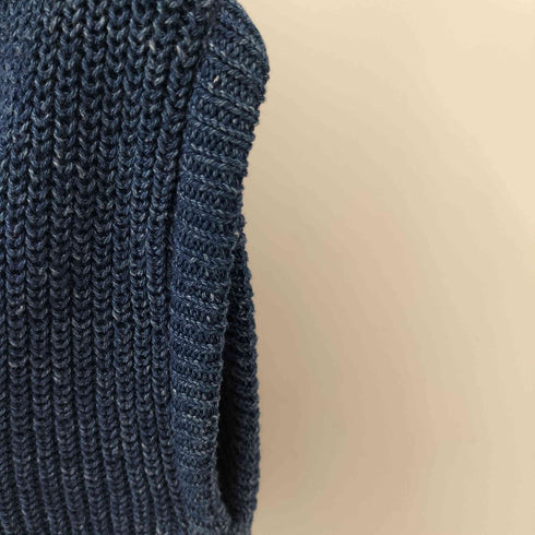 カルバンクラインジーンズ Calvin Klein Jeans 90S USA製 INDIGO DYED COTTON インディゴコットンニットベスト メンズ import:M