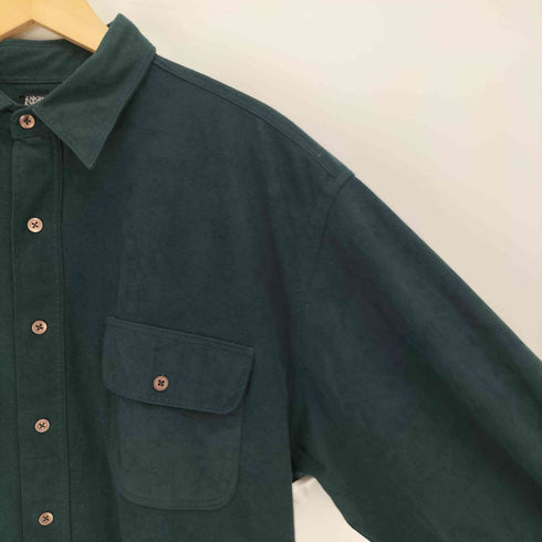 ナイツブリッジ KNIGHTSBRIDGE 90S 襟芯 フラップポケット フェイクスウェード レギュラーカラー L/S シャツ メンズ import:XL