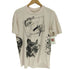 80S USA製 STEDMANボディ 騙し絵 トロンプルイユ 総柄 プリント S/S クルーネック Tシャツ 袖シングルステッチ 89年製 メンズ import:L