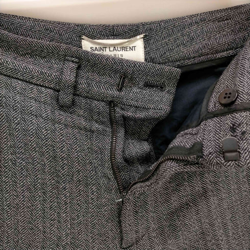 サンローランパリ SAINT LAURENT PARIS Classic Slim Gabardine Wool Trousers メンズ 46
