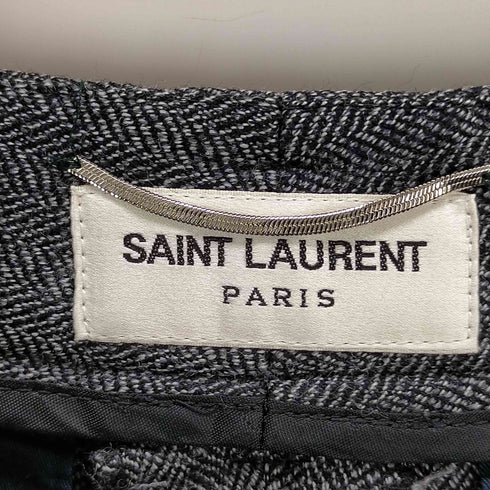 サンローランパリ SAINT LAURENT PARIS Classic Slim Gabardine Wool Trousers メンズ 46