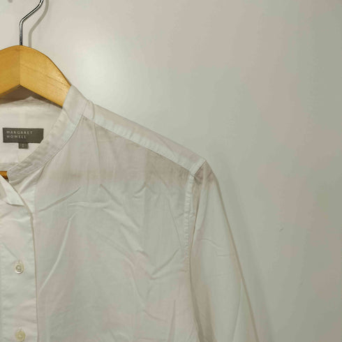 マーガレットハウエル MARGARET HOWELL ノーカラー長袖シャツ レディース JPN:1