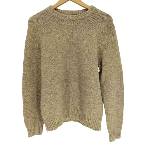 エルエルビーン L.L.Bean 羊毛 畦編み クルーネック プルオーバー ニット セーター メンズ import:M