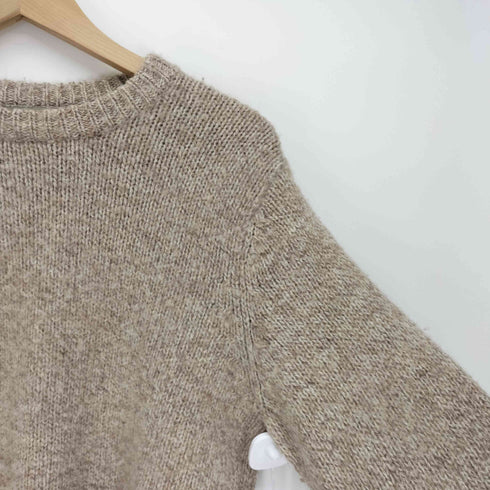 エルエルビーン L.L.Bean 羊毛 畦編み クルーネック プルオーバー ニット セーター メンズ import:M