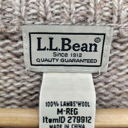 エルエルビーン L.L.Bean 羊毛 畦編み クルーネック プルオーバー ニット セーター メンズ import:M