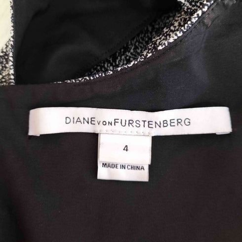 ダイアンフォンファステンバーグ DIANE VON FURSTENBERG 総柄 ナイロンポリ ノースリーブワンピース レディース 4