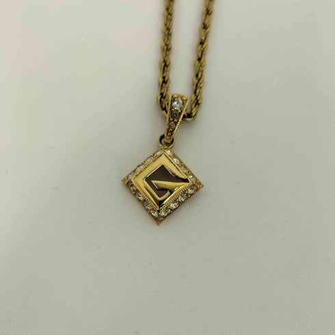 ジバンシィ GIVENCHY ラインストーン ロゴ ネックレス レディース