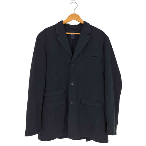ギャップ Gap 00s OLD GAP オールドギャップ ヘリンボーン コットン 3B テーラードジャケット メンズ import:L