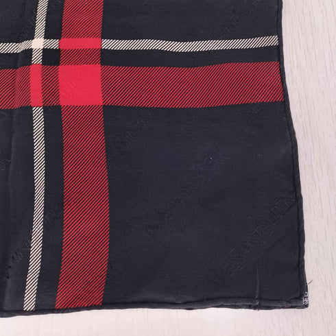 イヴサンローラン Yves Saint Laurent ロゴ総柄 シルク スカーフ レディース