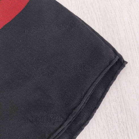 イヴサンローラン Yves Saint Laurent ロゴ総柄 シルク スカーフ レディース