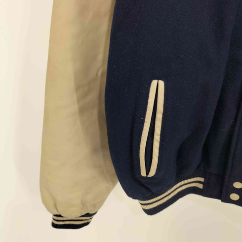 サントリー SUNTORY ORIGINAL DESIGN 企業ロゴ刺繍 袖切り替え スタジャン スタジアムジャンパー メンズ