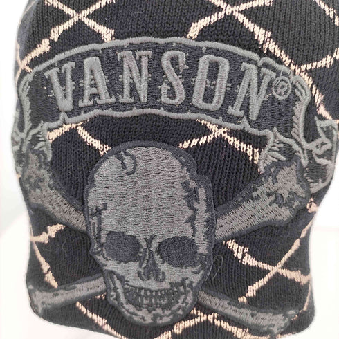 バンソン VANSON スカル刺繍 コットンワッチキャップ メンズ