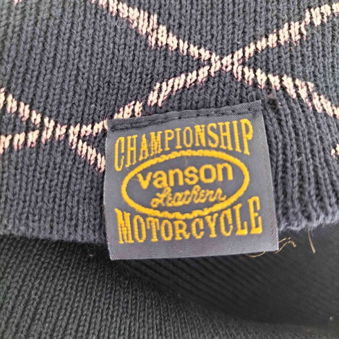 バンソン VANSON スカル刺繍 コットンワッチキャップ メンズ