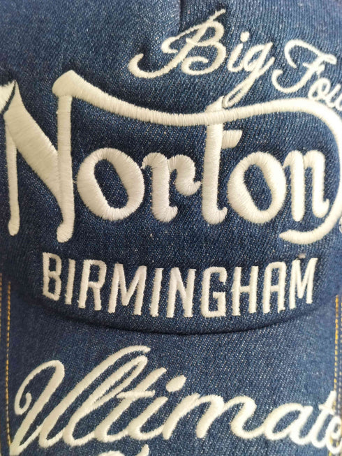 ノートン NORTON ロゴ刺繍 デニム メッシュキャップ メンズ FREE