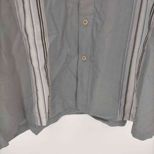 ヴァンヒューゼン VAN HEUSEN VAN HEUSEN_STUDIO ストライプ切替S/Sボックスシャツ メンズ import:XXL