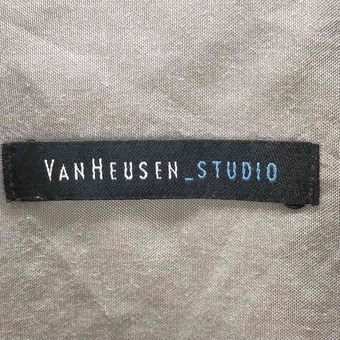 ヴァンヒューゼン VAN HEUSEN VAN HEUSEN_STUDIO ストライプ切替S/Sボックスシャツ メンズ import:XXL