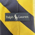 ラルフローレン RALPH LAUREN 日本製 ポニー刺繍 ボーダー柄 シルクネクタイ メンズ
