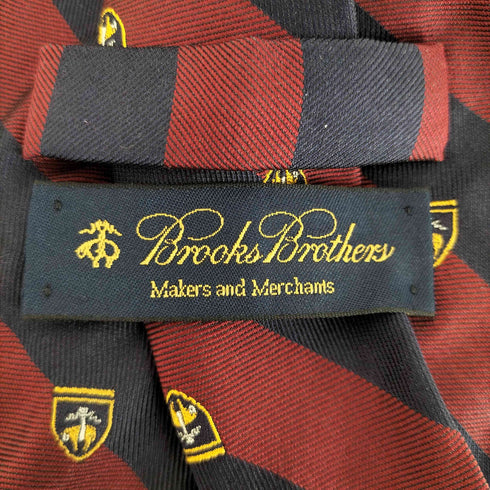 ブルックスブラザーズ BROOKS BROTHERS エンブレム ボーダー柄ネクタイ メンズ