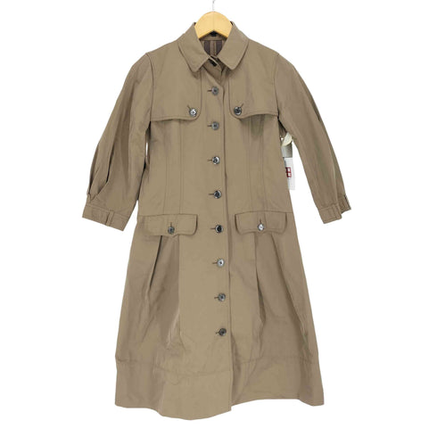 バーバリーロンドン BURBERRY LONDON 裏地チェック 7分袖シャツコート レディース 38