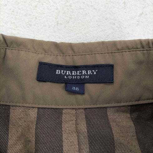 バーバリーロンドン BURBERRY LONDON 裏地チェック 7分袖シャツコート レディース 38