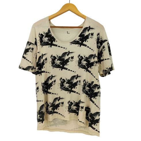 ROBERT CARY WILLIAMS イギリス製 キジ アニマルプリント Tシャツ メンズ import:L