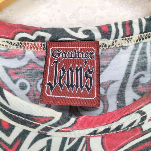 ジャンポールゴルチエ Jean Paul GAULTIER Gaultier Jeans 90s トライバル柄 タイトフィットカットソー レディース 160-168