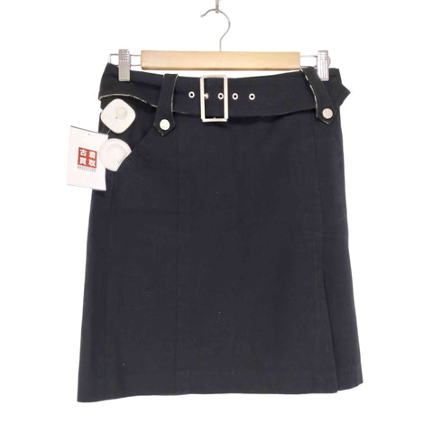 バーバリーブルーレーベル BURBERRY BLUE LABEL ノヴァチェック切替ベルテッドコットンタイトスカート レディース 38