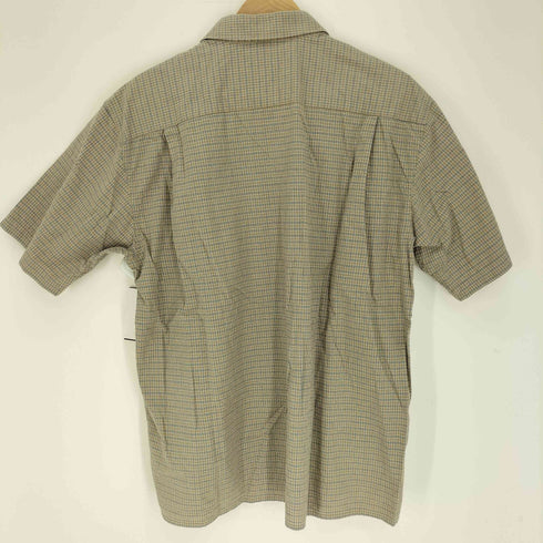 ピコ PIKO 90S ロゴ 刺繍 ワイドカラー S/S チェック シャツ メンズ import:L