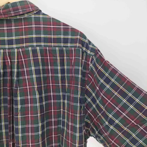 ギャップ Gap 90S OLD デカタグ マドラスチェック B.D S/S シャツ メンズ import:L