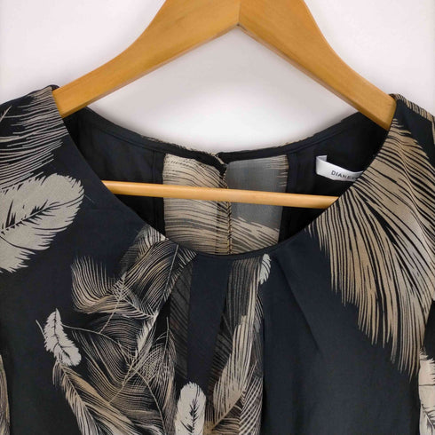 ダイアンフォンファステンバーグ DIANE VON FURSTENBERG シルク100% 総柄チュニック シア― レディース JPN:2
