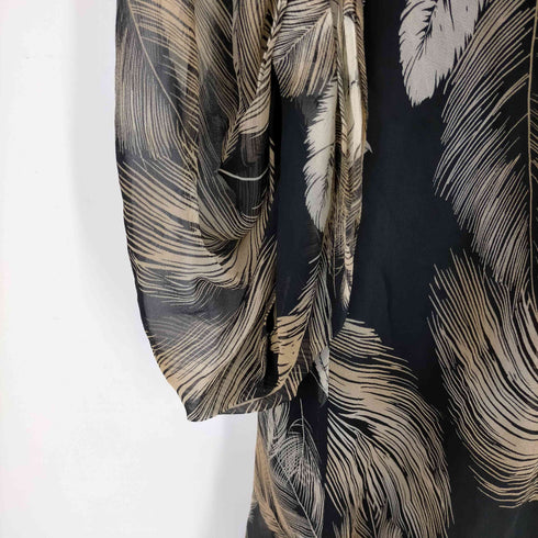 ダイアンフォンファステンバーグ DIANE VON FURSTENBERG シルク100% 総柄チュニック シア― レディース JPN:2