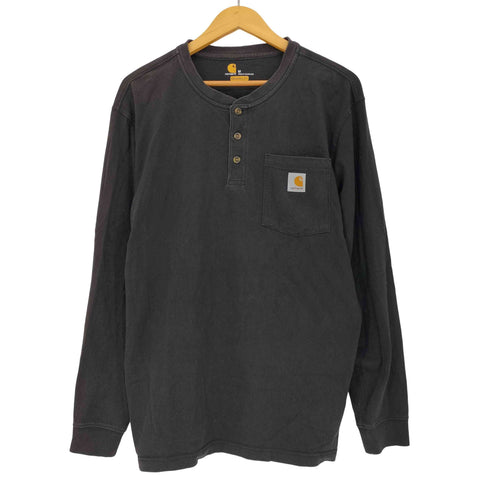 カーハート Carhartt ヘンリーネック ロングスリーブTシャツ ロンT メンズ import:M