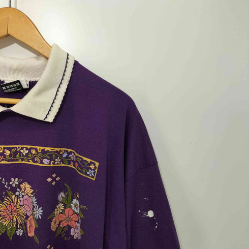 フルーツオブザルーム FRUIT OF THE LOOM 総柄プリントポロシャツ メンズ XXL