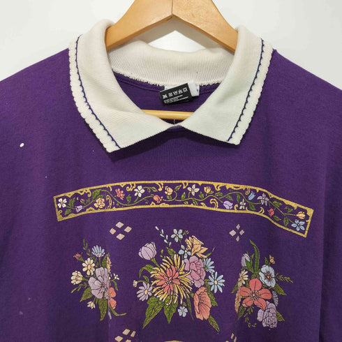 フルーツオブザルーム FRUIT OF THE LOOM 総柄プリントポロシャツ メンズ XXL