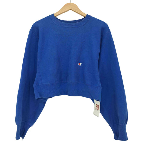チャンピオン Champion USA製 トリコ 二枚タグ クロップド リメイク スウェット レディース import:XL