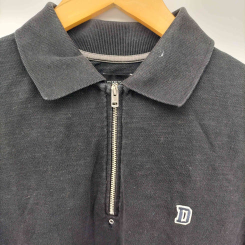 ディーゼル DIESEL Dロゴ刺繍 ハーフジップ S/S ポロシャツ レディース import:XS