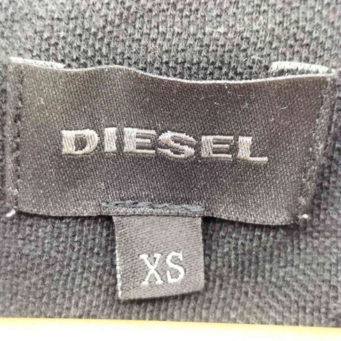 ディーゼル DIESEL Dロゴ刺繍 ハーフジップ S/S ポロシャツ レディース import:XS