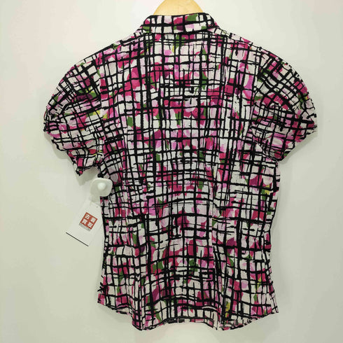 ポールスミスブラックレーベル Paul Smith BLACK LABEL フラワープリント フレンチスリーブシャツ レディース JPN:42