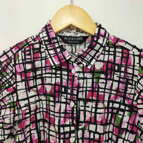 ポールスミスブラックレーベル Paul Smith BLACK LABEL フラワープリント フレンチスリーブシャツ レディース JPN:42