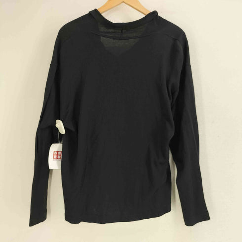 イッセイミヤケ ISSEY MIYAKE 80S 85年製 筆タグ 裾ボタン ワイドカラーコットンニット レディース JPN:9号