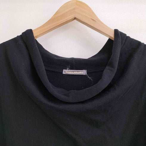 イッセイミヤケ ISSEY MIYAKE 80S 85年製 筆タグ 裾ボタン ワイドカラーコットンニット レディース JPN:9号