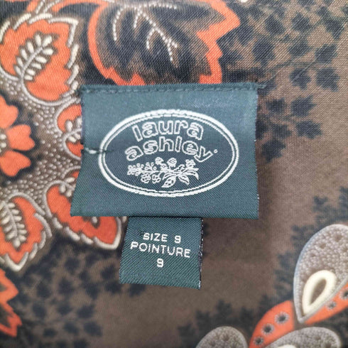 ローラアシュレイ LAURA ASHLEY シルクリネン フラワープリントワンピース レディース JPN:9号